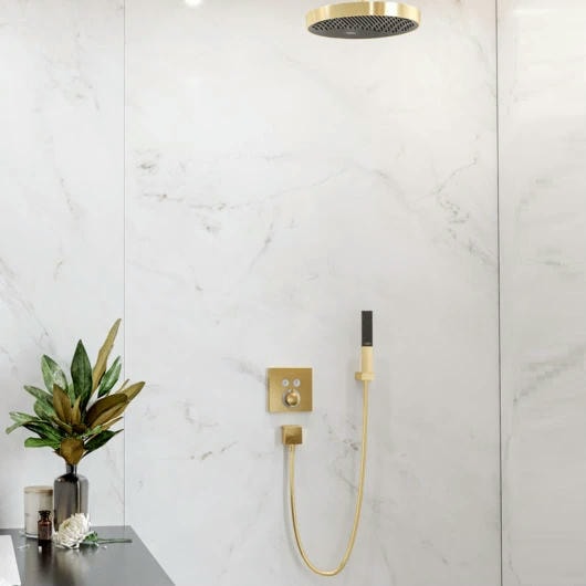 Душевая лейка hansgrohe Rainfinity EcoSmart 26867990 полированное золото