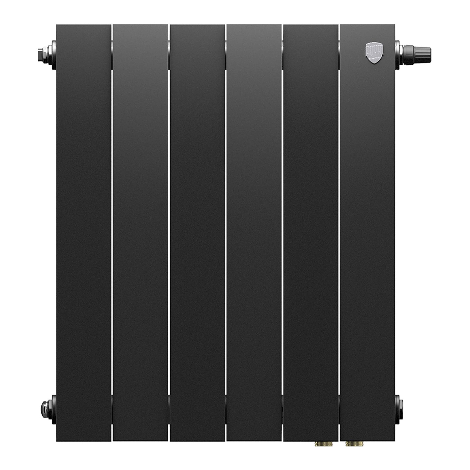 Радиатор биметаллический Royal Thermo PianoForte 500 Чёрный VR80 - 6 секц.
