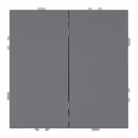 Переключатель двухклавишный без рамки Stekker Эмили 50241