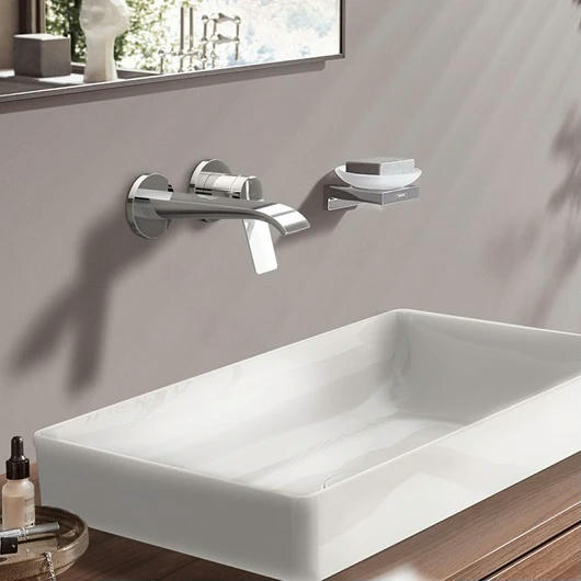 Смеситель для раковины hansgrohe Vivenis 75050000 со сливным гарнитуром хром