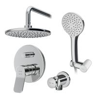 Набор: смеситель для ванны и душа верхний душ с держателем душевой набор и шланговое присоединение AM.PM X-Joy FB85A1RH00 хром