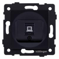 Розетка Ethernet RJ-45 без рамки Kollinger  REA-016BK