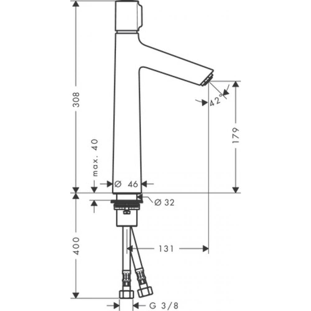 Смеситель для раковины hansgrohe Talis Select S 190 72045000 без сливного набора хром