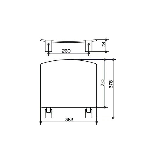 Сиденье для душа Keuco Plan 14980010038 складное хром/светло-серый