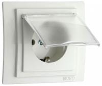 Розетка с заземлением с крышкой Mono Electric Larissa 103-191921-118