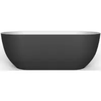 Акриловая ванна BelBagno BB70-1700-800-W/NM 170x80 см, отдельностоящая, черный матовый/белый