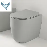 Унитаз приставной Kerasan Nolita 531959 безободковый, торнадо, серый матовый