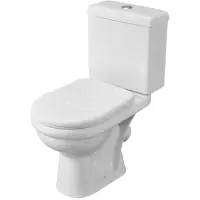 Унитаз-компакт Santeri Visit 1.P405.3.S01.00B.F (4640009670765) косой выпуск, с сиденьем, крап на белом