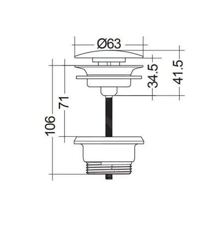 Донный клапан Kludi Rotexa 1047143-00