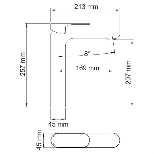 Смеситель для раковины WasserKRAFT Elbe 7403H