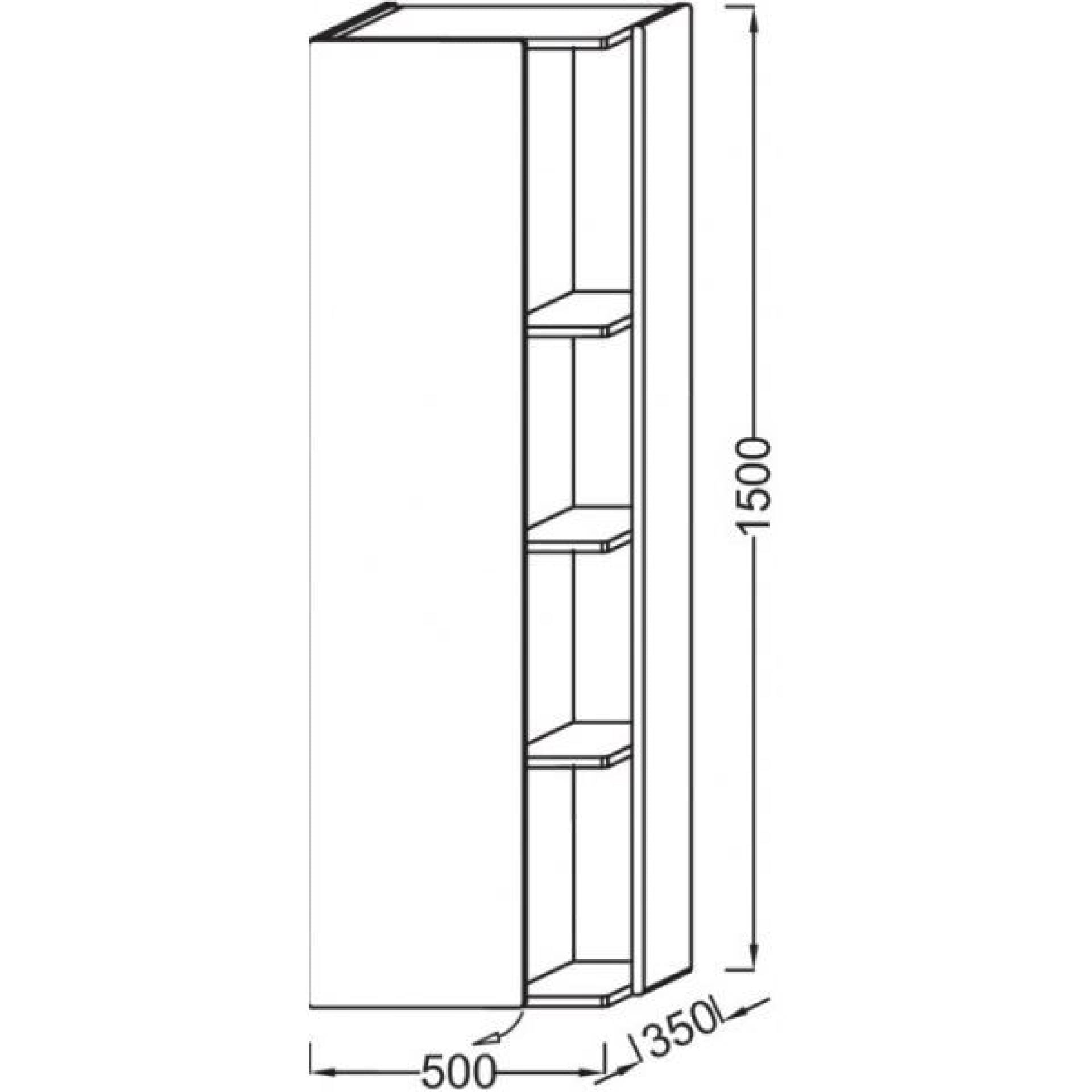 Шкаф-пенал Jacob Delafon Terrace EB1179G-M61 мягкий чёрный