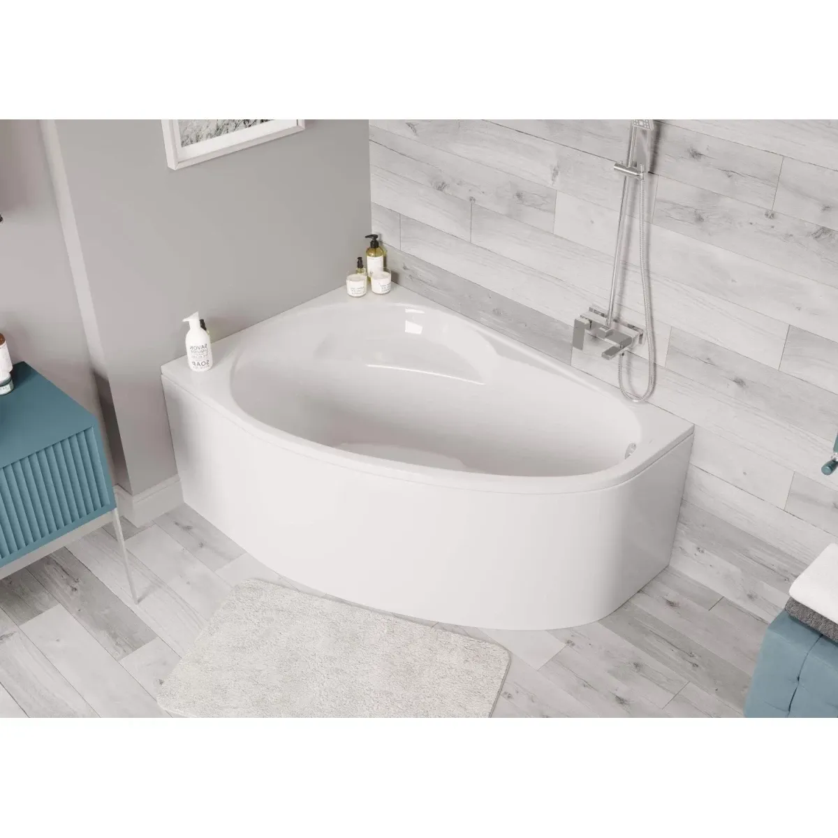 Акриловая ванна 150x100 см L Vagnerplast Flora VPBA151FLA3LX-04