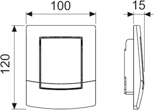Клавиша смыва Tece Ambia Urinal 9242140 для писсуара белая антибактериальная