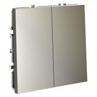 Выключатель проходной двухклавишный без рамки Voltum S70 VLS020304