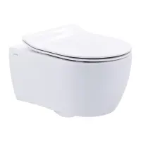 Унитаз подвесной SSWW NC2038 безободковый, с сиденьем микролифт, белый