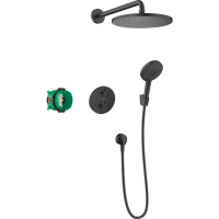 Душевой комплект hansgrohe 27961670 матовый черный