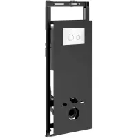 Инсталляция для унитаза WasserKRAFT Salm 27 27TLT.010.ME.BL.WH01 с кнопкой смыва, белый/хром/белый