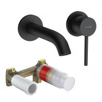 Смеситель для раковины Kludi Bozz 382443976S черный матовый