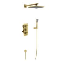 Душевая система встроенная с термостатом Timo Tetra-thermo SX-0179/17SM золото матовое