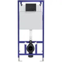 Инсталляция для унитаза Berges Novum F5 040255 с кнопкой смыва, черный матовый