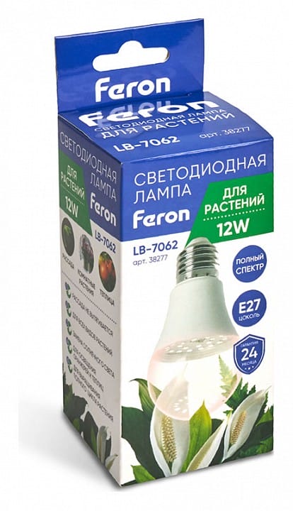 Лампа светодиодная Feron LB-7062 E27 12Вт K 38277