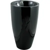 Раковина CeramaLux B133B 50,5x50,5 см, напольная, черный глянец