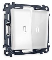 Выключатель двухклавишный с подсветкой без рамки Ambrella Volt Quant MA104015