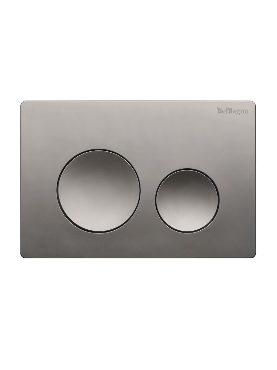Кнопка смыва BelBagno BB-03C-GM, оружейная сталь