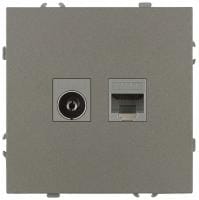 ТВ-розетка и розетка Ethernet RJ-45 без рамки Эра Galaxy Б0070788