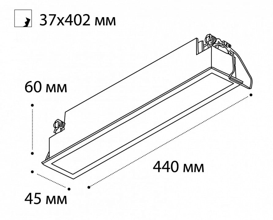 Встраиваемый светильник Italline IT06-6015 IT06-6015 white 3000K