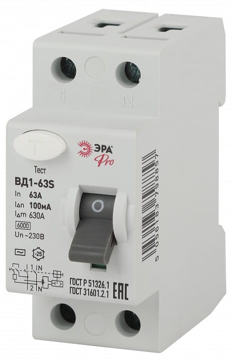 Устройство защитного отключения 2P Эра ВД1-63S NO-902-152