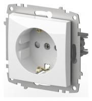 Розетка с заземлением и со шторкой без рамки Elbi Eleсtriс Zena Vega 609-015600-243