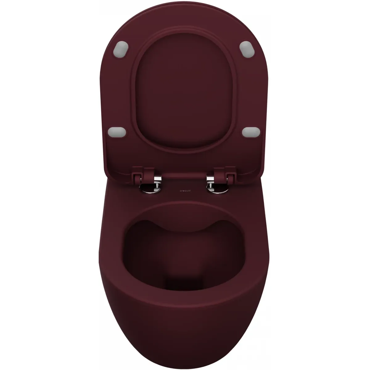 Унитаз подвесной Creavit Free FE322-11BR00E-0000 безободковый, бордовый матовый