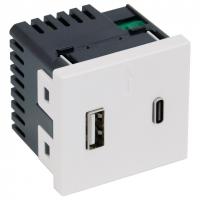 Розетка 2хUSB type A и C без рамки MEITON  A4287C2