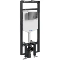 Инсталляция для унитаза WasserKRAFT Dinkel 58 58TLT.010.ME.PB04 с кнопкой смыва, черный глянец