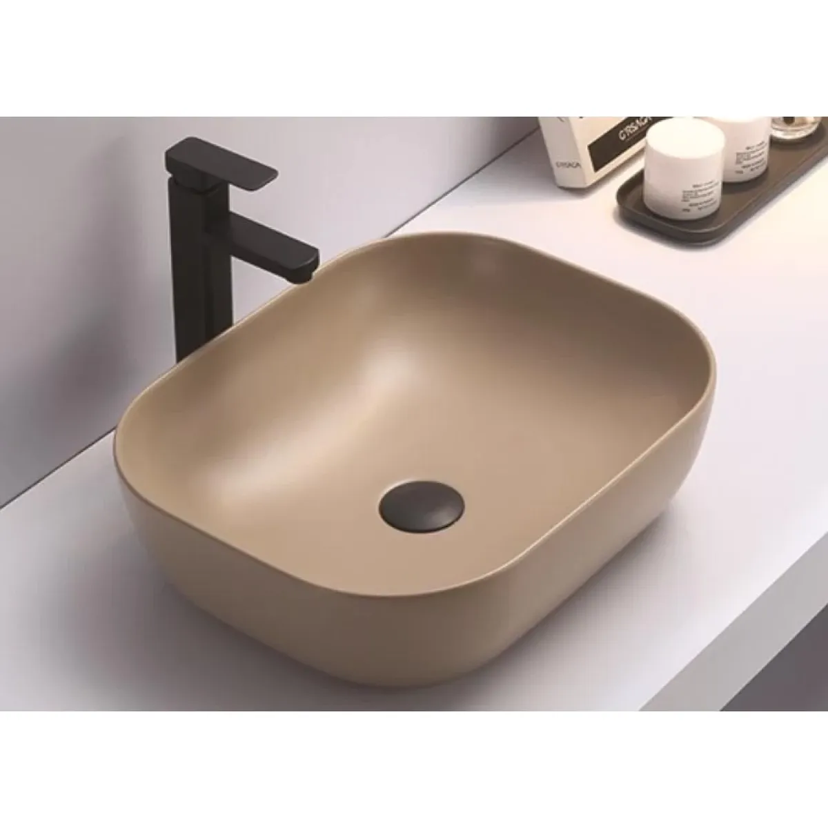 Раковина-чаша CeramaLux 78104MC-1 50,5x40,5 см, накладная, капучино матовый