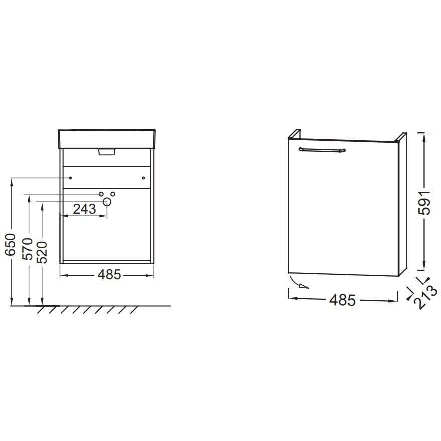 Тумба под раковину Jacob Delafon Odeon Rive Gauche EB2581D-R9-N18