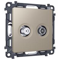 ТВ-розетка и SAT-розетка оконечная без рамки Ambrella Volt ALFA MA373310