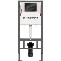 Инсталляция для унитаза Ceramica Nova Balance Circle CN121001MB с кнопкой смыва, черный матовый