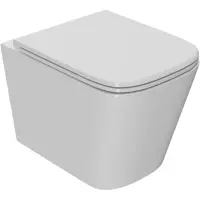 Унитаз подвесной Point Ника PN41081 безободковый, с сиденьем микролифт, белый