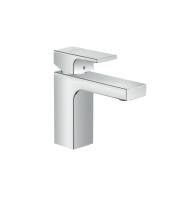 Смеситель для раковины hansgrohe Vernis Shape 71568000 100 с металлическим сливным гарнитуром хром
