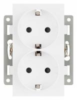 Розетка двойная с заземлением и со шторкой без рамки Arlight SCT 043764