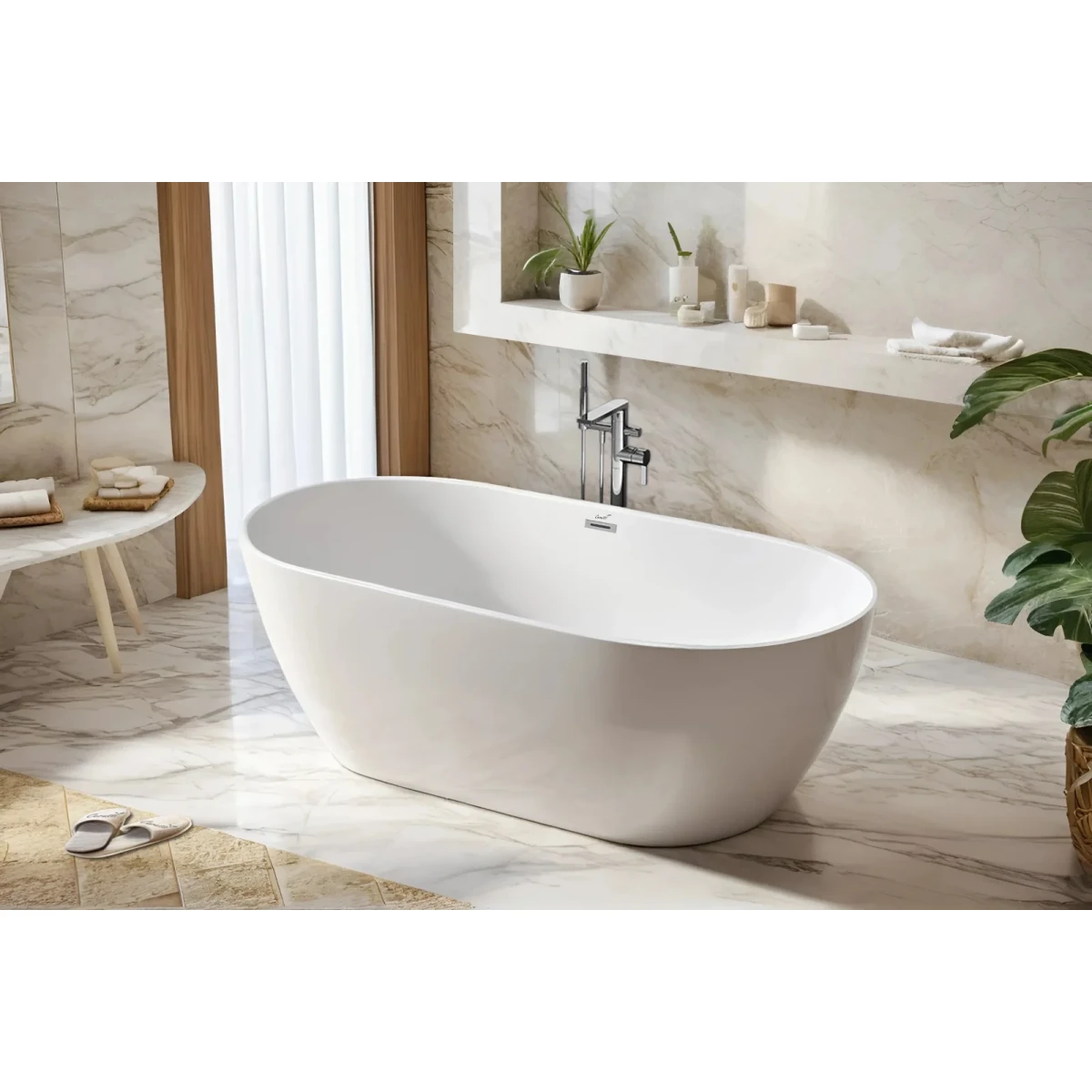 Акриловая ванна Ceruttispa D'Iseo CT10509 170x75 см, отдельностоящая, белый