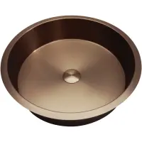 Раковина Abber Wasser Kreis AF2409MRG 43,6x43,6 см, встраиваемая снизу, розовое золото матовый