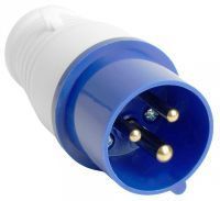 Вилка прямая 2P+PE Stekker  49426
