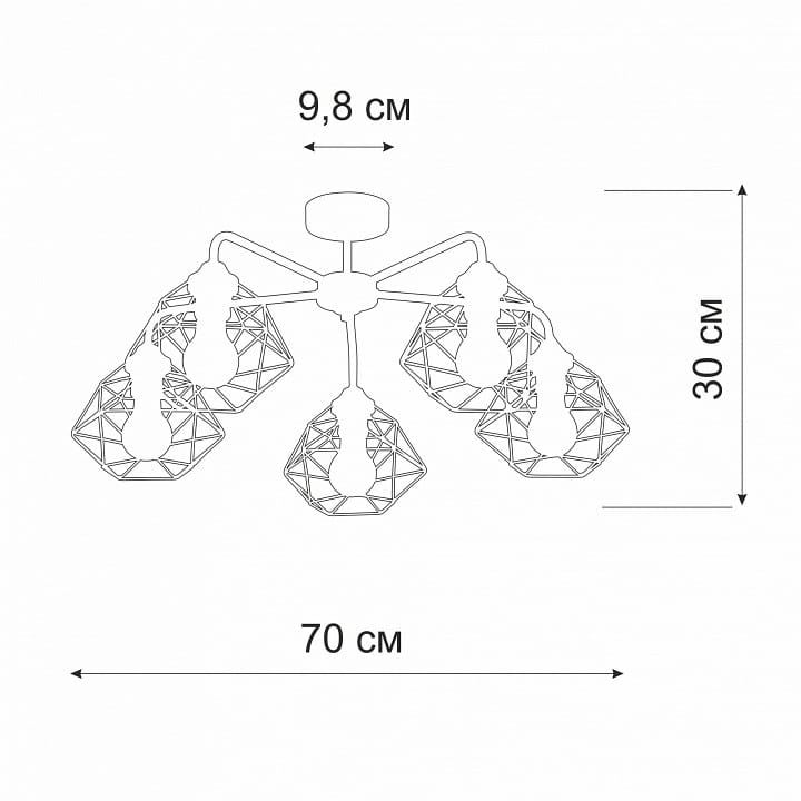 Люстра на штанге Vitaluce V4258 V4258-0/5PL
