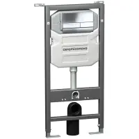 Инсталляция для унитаза Ceramica Nova Envision Flat CN1002CH с кнопкой смыва, хром