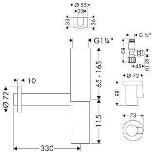 Сифон для раковины hansgrohe Flowstar 52120000