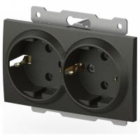 Розетка двойная с заземлением без рамки Elbi Eleсtriс Zena Vega 609-011100-907