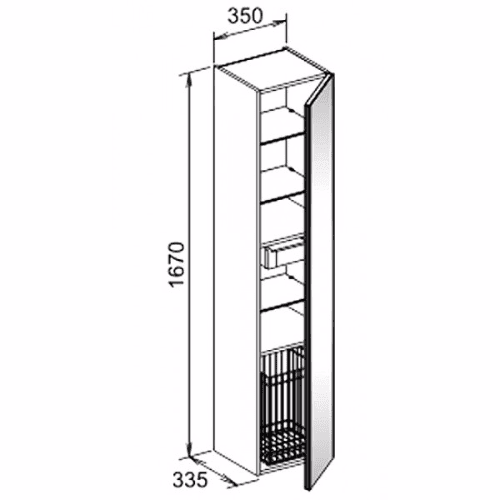 Шкаф-пенал Keuco Royal Reflex 34030210002 DX белый
